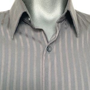 EXPRESS 1MX Fitted Stretch Button Down Dress Shirt